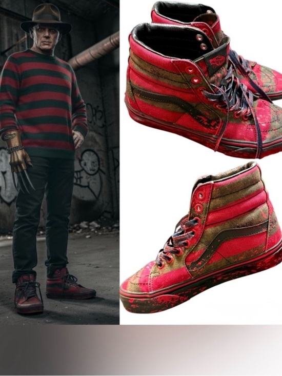 Vans Shoes - Vans “Nightmare on Elm Street” High-Top Sneakers with blood splatters! New!